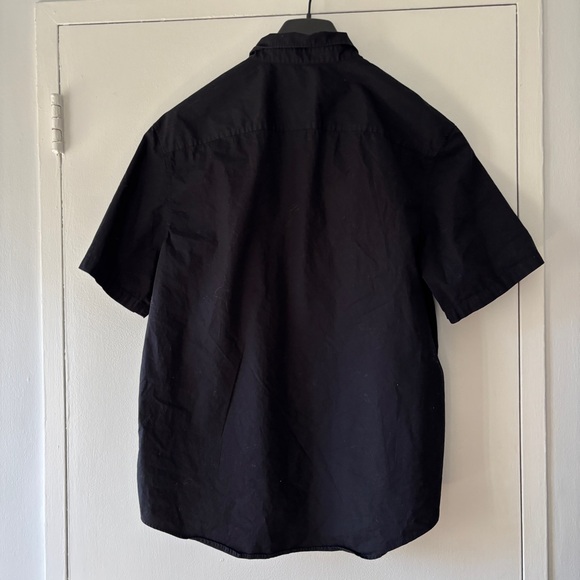 Calvin Klein Boxy Black 100% Cotton Button Up - Size Medium - Picture 3 of 11